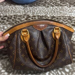 Louis Vuitton Classic Monogram Shoulder Bag in Brown and Tan